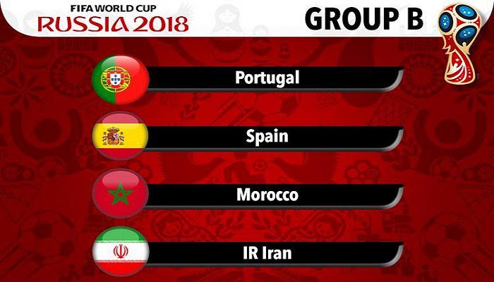 2018 Dünya Kupasında Portekiz ve İspanya Rüzgarı B Grubunda Esec